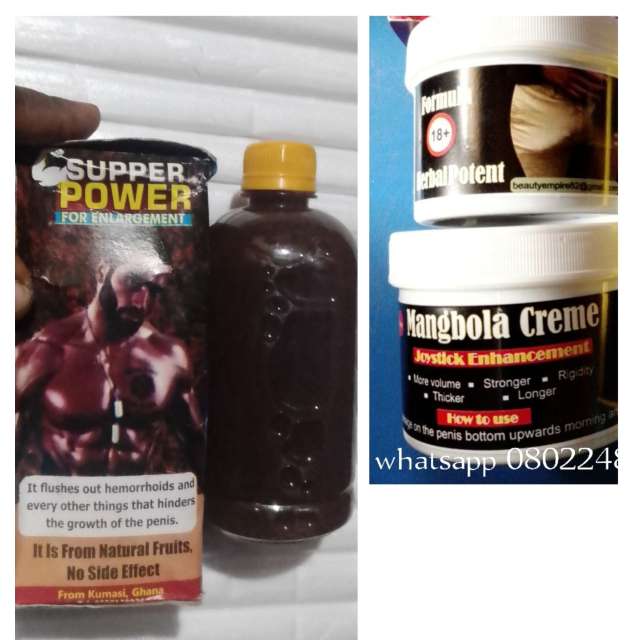 2 Mangbola Cream Super Power Syrup for Penis Enlargement Joystick